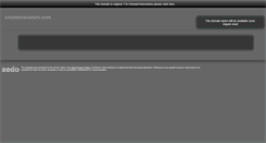 Desktop Screenshot of creationsnature.com