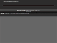 Tablet Screenshot of creationsnature.com